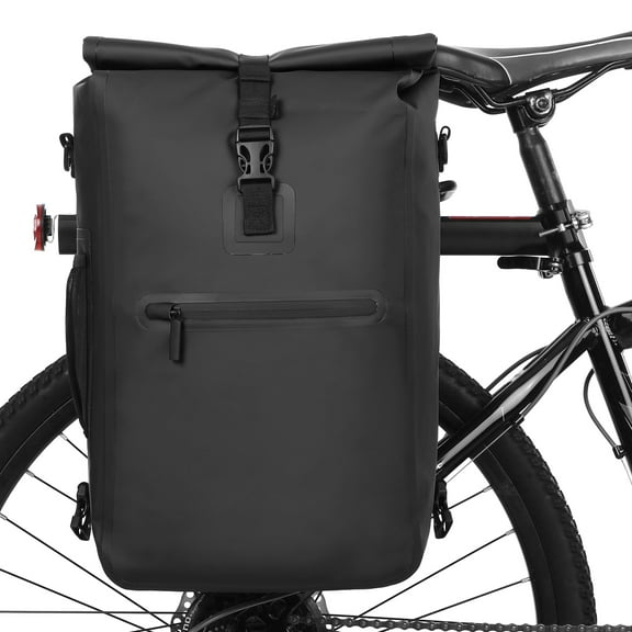 Yabuy 3-in-1 Waterproof Bike Pannier Rear Rack Bag Backpack Shoulder Bag Cycling Commuting Bag Pack with Laptop Compartment