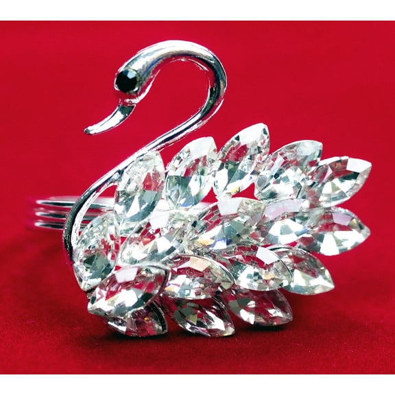 Yacanna Swan Napkin Rings for Weddings, Holidays, Dinners, Parties - Set of 4 Napkin Holders