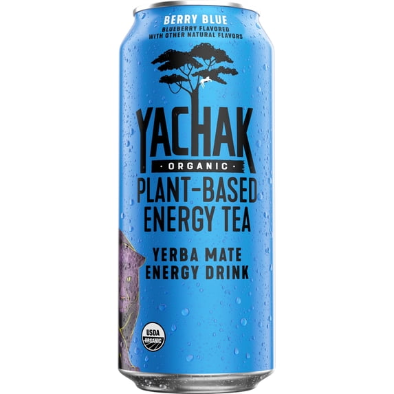 Yachak Yerba Mate, Berry Blue, 16 fl oz, 12 Pack Cans