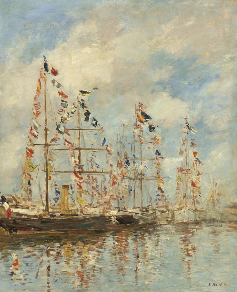 Yacht Basin At Trouville-Deauville Canvas Art - (24 x 36)