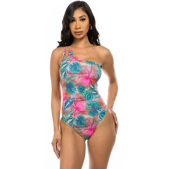 Yacht Club Access Squid Land One Piece Swimwear, Bathing Suit Adjustable Straps, Moderate Coverage Back
