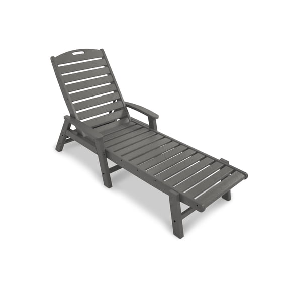 Yacht Club Chaise with Arms - Stackable in Stepping Stone