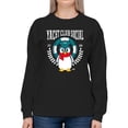 thumbnail image 1 of Yacht Club Social Penguin Design – Nautical Charm Women's Sweatshirt, 1 of 4