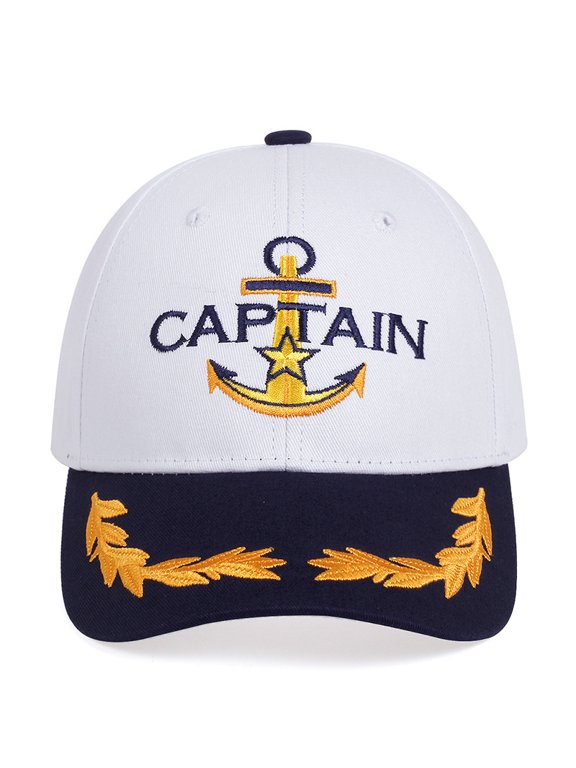 Yacht Hat Sailors Hat Nautical Marine Sailor Navy Hats Snapback Adjustable Sea Cap for Adult