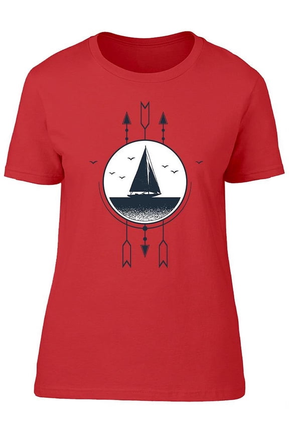 Yacht Icon T-Shirt Women -Image by Shutterstock, Female x-Large