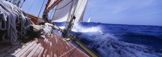 Yacht Race Canvas Art - Panoramic Images (36 x 13)