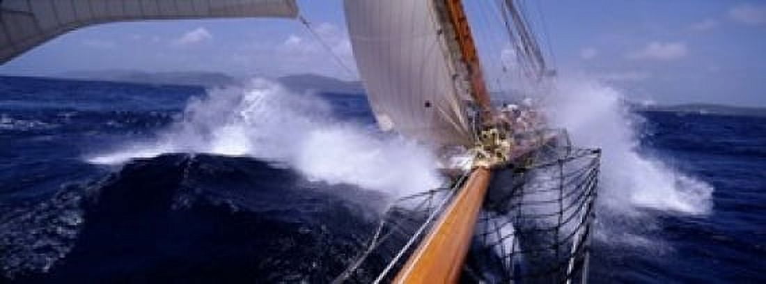 Yacht Race Caribbean Canvas Art - Panoramic Images (15 x 6)