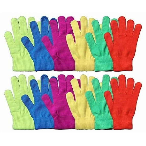 Yacht & Smith 12 Pack Wholesale Bulk Winter Gloves For Men Woman, Bulk Pack Warm Winter Thermal Gloves (Assorted, 12)