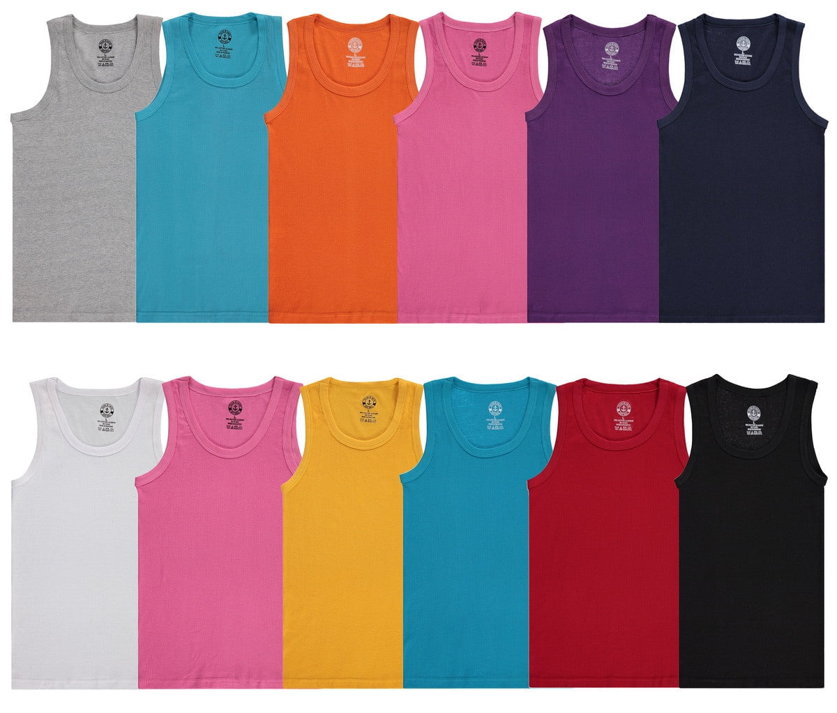 Yacht & Smith 12 Pack Women's Cotton Ribbed Tank Tops, Tagless A-Shirt ...