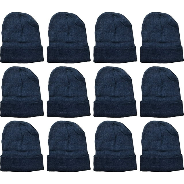 Yacht & Smith 12 Pack of Winter Beanie Hats Bulk for Men Women Kids