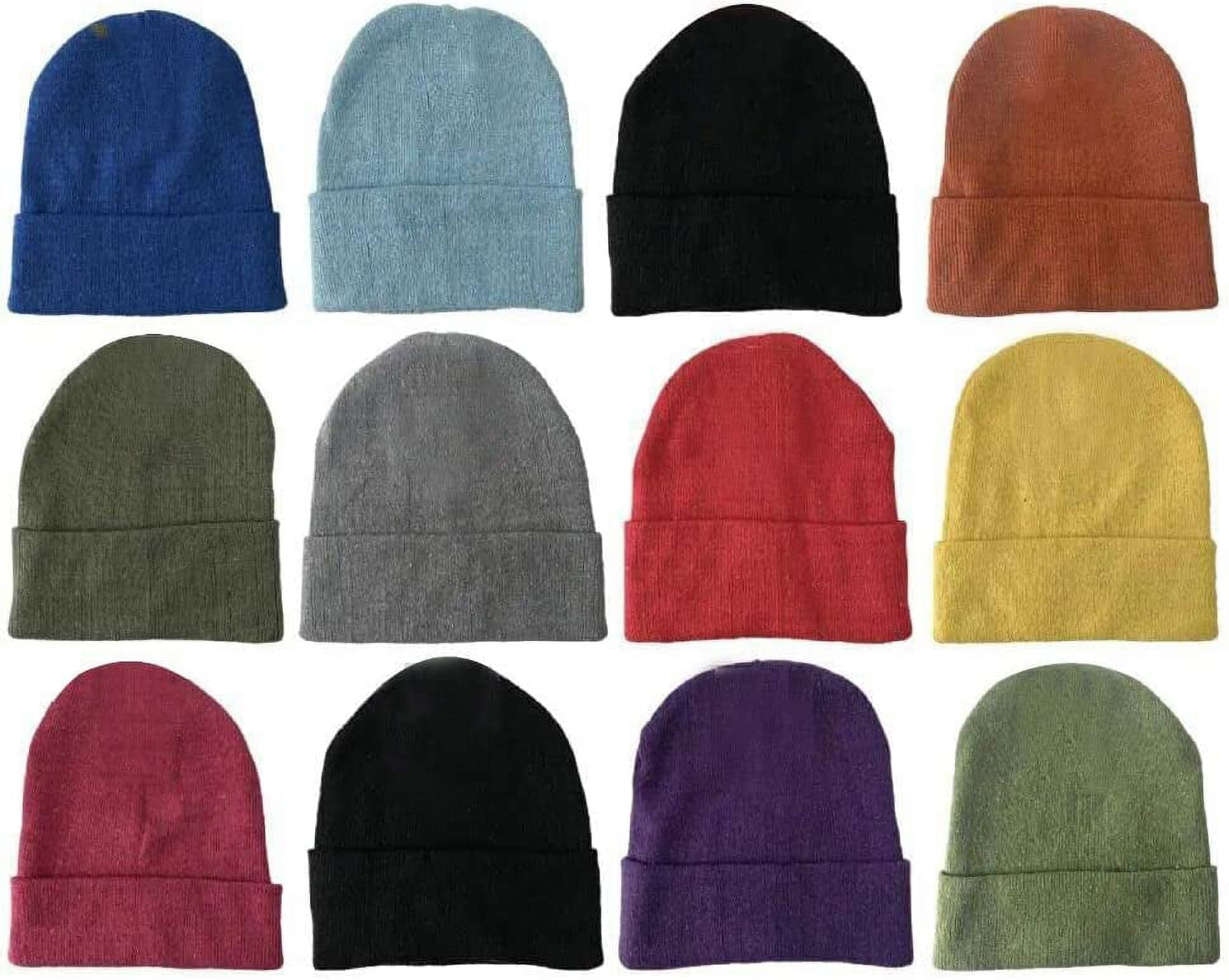 Yacht & Smith 12 Pack of Winter Beanie Hats Bulk for Men Women Kids
