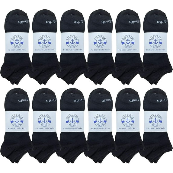 Yacht & Smith 12 Pair Men's Low Cut Ankle Socks Thin Comfortable Lightweight Breathable Wholesale Bulk Sport Socks