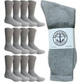 thumbnail image 1 of Yacht & Smith 12 Pair Mens King Size Crew Socks, Big and Tall Sports Athletic Socks, 13-16 (Gray), 1 of 5