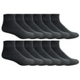 thumbnail image 1 of Yacht & Smith 12 Pair Mens & Womens Ankle Sports Socks by SOCKS'NBULK Black, 1 of 3