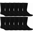 thumbnail image 1 of Yacht & Smith 12 Pairs Mens Cotton Crew Socks, Solid, Athletic Sports Socks, Valuepack, 1 of 7