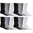 thumbnail image 1 of Yacht & Smith Mens & Womens Wholesale Bulk Sports Crew, Athletic Case Pack Socks, by SOCKS'NBULK (12 Pairs Mixed Assorted, Mens 10-13 (Shoe Size 7-12)), 1 of 7
