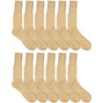 thumbnail image 1 of Yacht & Smith 12 Pairs Mens Military Grade Thick Padded Terry Lined Cotton Socks, Ribbed, Dry Wicking, Heavy Duty Crew Sock bulk, 1 of 4