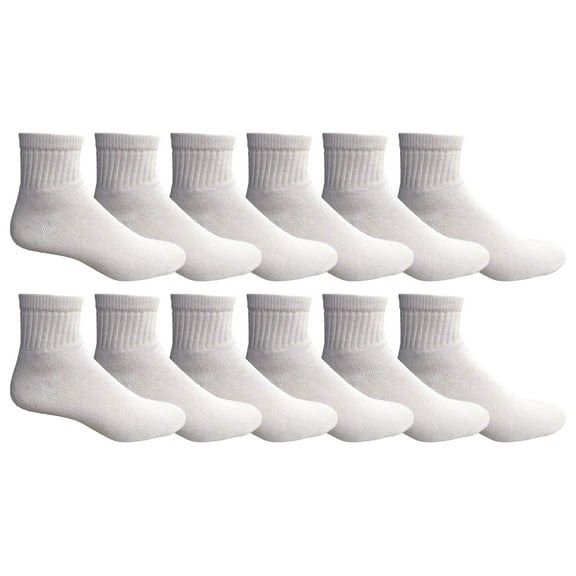Yacht & Smith 12 Pairs Mens Value Pack Ankle Athletic Sports Socks, by SOCKS'NBULK (10-13 (Men's))