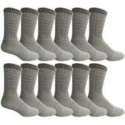 YACHT & SMITH 12 Pairs Merino Wool Thermal Boot Socks, Womens Hiking Winter Sock (12pairs Gray)