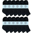 thumbnail image 1 of Yacht & Smith 12 Pairs Of Cotton Mid Size Ankle Socks Boys And Girls Bulk Value Pack Socks, 1 of 5