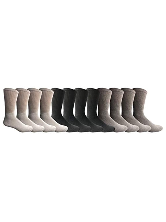 12 Pairs Of Mens Wholesale Bulk Sports Crew, Athletic Case Pack Socks, by SOCKS'NBULK