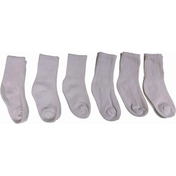 Yacht & Smith 12 Pairs Value Pack Kids Cotton Black Ribbed Crew Socks, Boys & Girls, 4-6