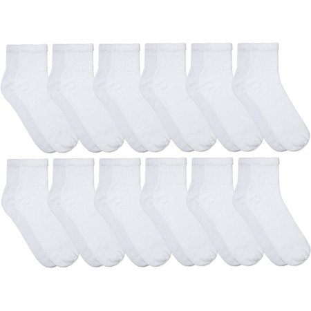 Yacht & Smith 12 Pairs Value Pack of Men and Women Diabetic Nephropathy and Edema Ankle, Ring Spun Cotton Socks