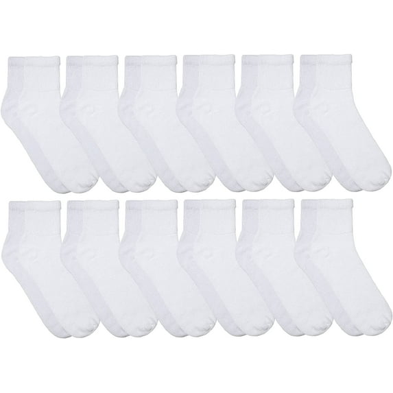 Yacht & Smith 12 Pairs Value Pack of Men and Women Diabetic Nephropathy and Edema Ankle, Ring Spun Cotton Socks