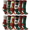 thumbnail image 1 of Yacht & Smith 12 Pairs Womens Christmas Socks, Novelty Holiday Socks, Fun Colorful Festive, Crew, Slipper Socks, 1 of 7