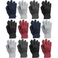 thumbnail image 1 of Yacht & Smith 12 Pairs of Adult Wholesale Bulk Winter Magic Gloves Warm Brushed Interior, Stretchy Assorted Mens Womens, 1 of 8