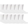thumbnail image 1 of Yacht & Smith 12 Pairs of Mens Cotton Crew Socks, Solid, Athletic Sports Socks, Valuepack (White), 1 of 7