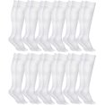 thumbnail image 1 of Yacht & Smith 12 Pairs of Womens Knee High Socks, Cotton, Flat Knit, Solid Colors (White), 1 of 6