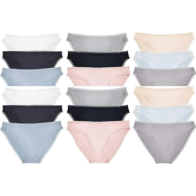 Yacht & Smith 18 Pack Womens Panties 95% Cotton Soft Underwear, Soft Panty Briefs in Bulk