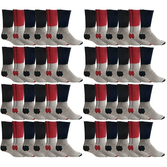 Yacht & Smith 180 Pairs Case of Thermal Socks, Bulk Pack Thick Warm Winter Boot Sock, Extreme Weather
