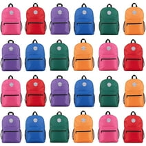 Yacht & Smith 24 Pack 17 Inch Wholesale Backpacks for Students, 12 Assorted Colors - Bulk Case of Bookbags Water Resistant Knapsacks