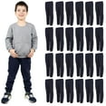 thumbnail image 1 of Yacht & Smith 24 Pack of Boys Jogger Bulk Sweatpants, Black Navy Gray, Comfy Lounge Joggers for Kids (Navy Blue, Small), 1 of 5