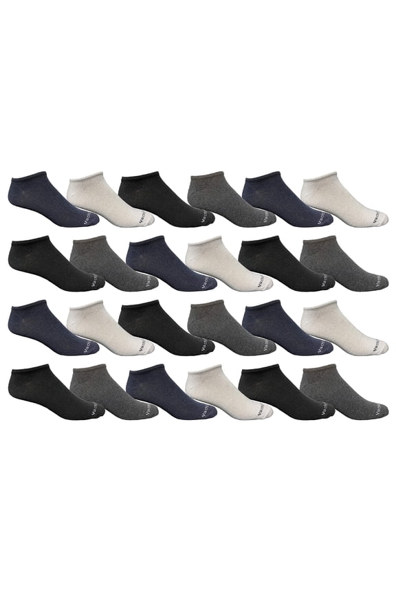 Yacht & Smith 24 Pack of Mens Sport Ankle Socks, No Show Athletic Sports Socks, Assorted Colors