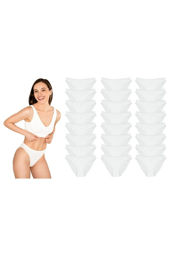 24 Pack Womens Panties Cotton Soft Underwear, Soft Panty Briefs in Bulk