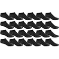 thumbnail image 1 of Yacht & Smith 24 Pair Low Cut Socks Thin Comfortable Lightweight Breathable Wholesale Bulk Sport Socks (BLACK, Men), 1 of 5