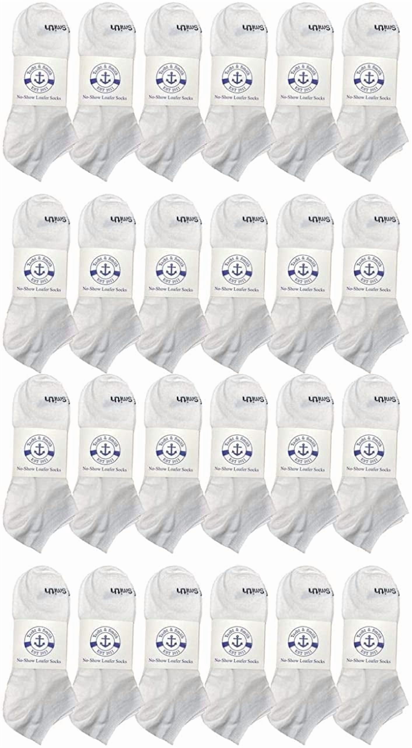 Yacht & Smith 24 Pairs of Low Cut Ankle Socks for Men and Women, Bulk Pack