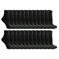 thumbnail image 1 of Yacht & Smith 24 Pair Mens & Womens Ankle Sports Socks by SOCKS'NBULK Black, 1 of 3
