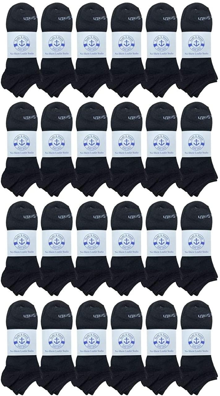 Yacht & Smith 24 Pairs of Low Cut Ankle Socks for Big Kids, Boys Girls, Bulk Pack Sock Size 6-8