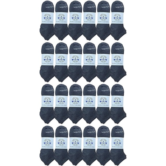 Yacht & Smith 24 Pairs of Low Cut Ankle Socks for Men and Women, Bulk Pack