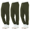 thumbnail image 1 of Yacht & Smith 3 Pack of Mens Jogger Bulk Sweatpants, Green, Comfy Lounge Joggers for Men Size (X-Large), 1 of 6