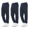 thumbnail image 1 of Yacht & Smith 3 Pack of Mens Jogger Bulk Sweatpants, Navy Blue, Comfy Lounge Joggers for Men Size (X-Large), 1 of 7