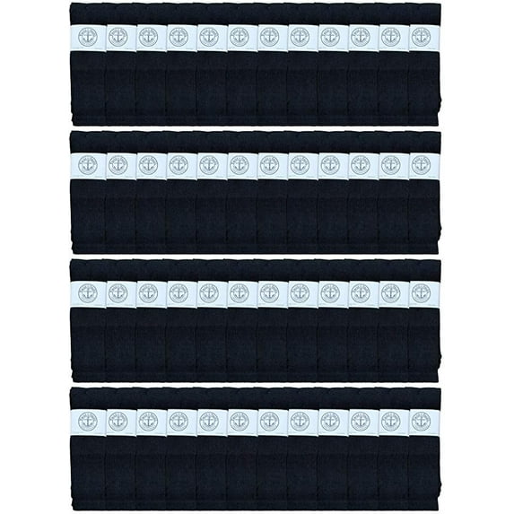Yacht & Smith 32 Inch Wholesale Men's Long Tube Socks, Cotton Big And Tall Tube Socks Size 13-16 (Black, 48)