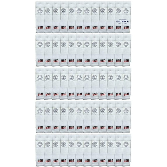 Yacht & Smith 32 Inch Wholesale Men's Long Tube Socks, Cotton Big And Tall Tube Socks Size 13-16 (USA White, 240)