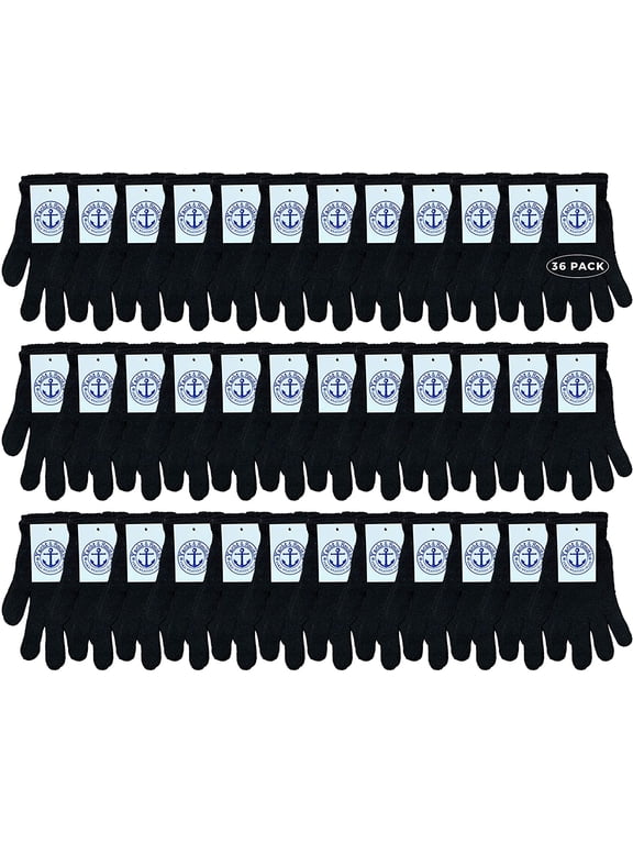 36 Pack Wholesale Bulk Winter Gloves For Men Woman, Bulk Pack Warm Winter Thermal Gloves