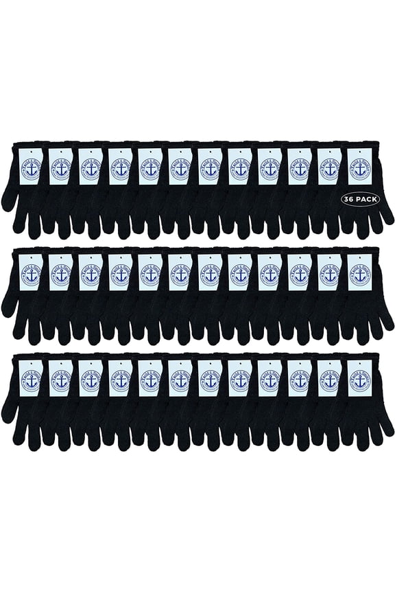 36 Pack Wholesale Bulk Winter Gloves For Men Woman, Bulk Pack Warm Winter Thermal Gloves