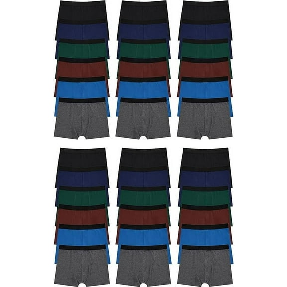 Yacht & Smith 36 Pack of Men's Boxer Briefs Underwear Bulk, 100% Cotton, Soft, Comfortable, Assorted Colorful Brief Underwear